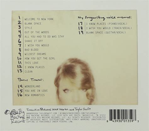 taylor swift 1989 songs deluxe list